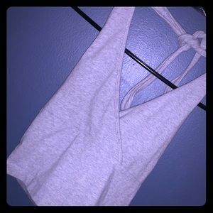Cute grey cropped halter!